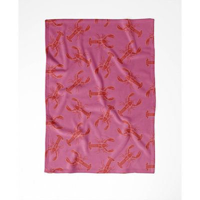 Lobster  Soft Mink Fleece Velveteen Blanket