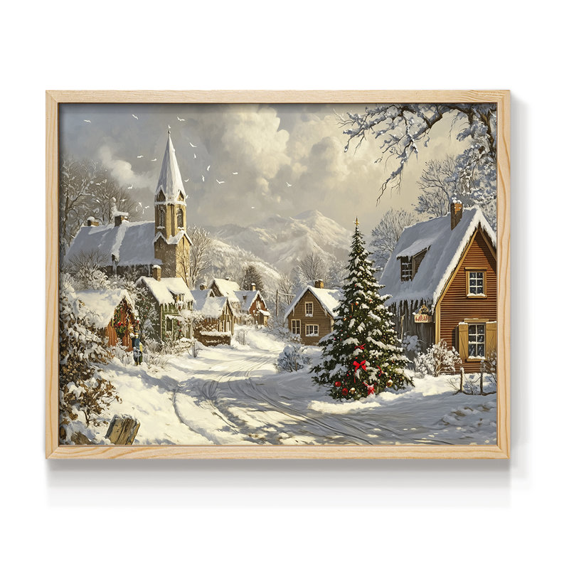 Chirstmas Art-CCCII -Framed Print - Restickable, H 8 po x l 10 po, Naturel