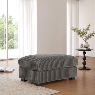 40.15cm Wide Rectangle Solid Colour Footstool Ottoman