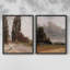 «Vintage Landscape XLV III», impression numérique sur toile - ensemble de 2-1744874825-1744874826