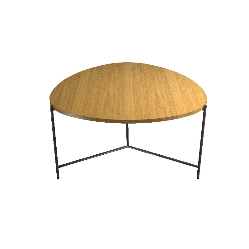 Coffee Table, 13.78" H x 23.62" L x 23.62" W, Louro Freijo