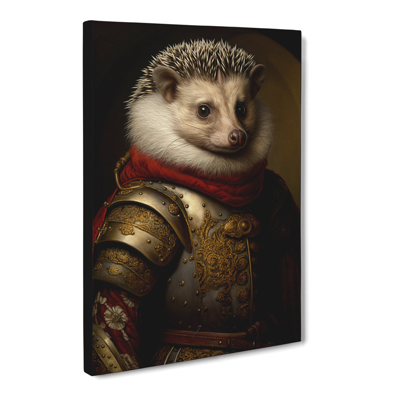 Hedgehog Renaissance Art - Wrapped Canvas, 60cm H x 40cm W x 3cm D