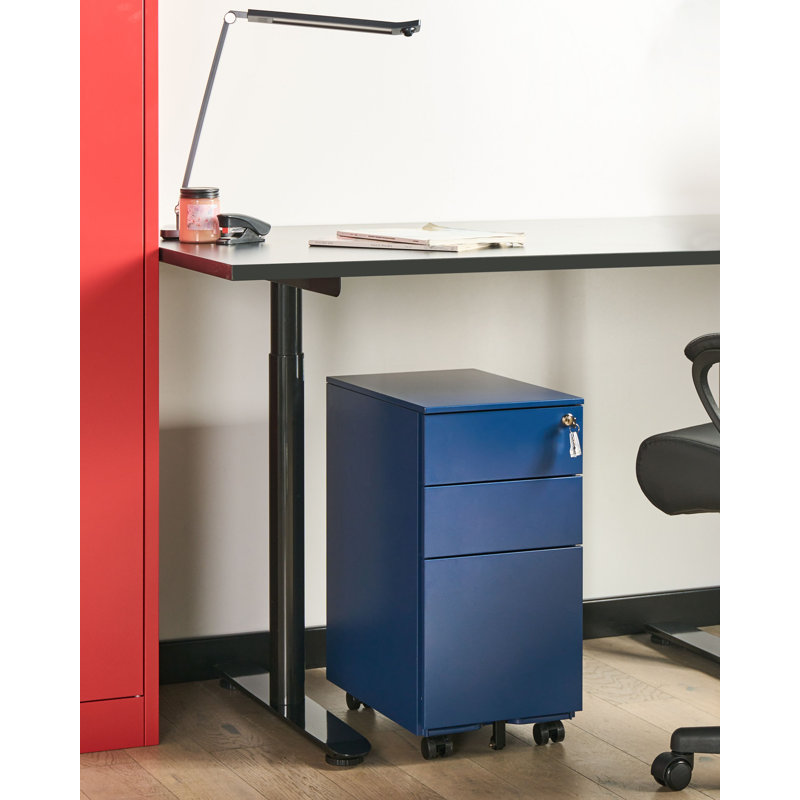 3 -Drawer Storage Cabinet, Blue