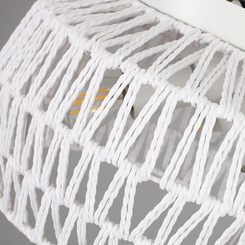 Alasdhair 3 - Light 12.6" Bohemian Hand-woven Rattan Sputnik Flush Mount Ceiling Light for Hallways Storage Rooms Walk-in Closets