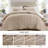 Breeze Taupe 100% Cotton Gauze Embroidered 3-Piece King Quilt Set-114959097-115270020