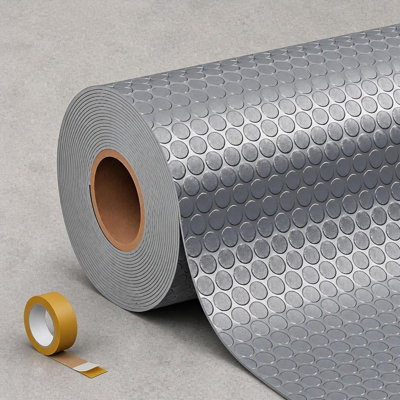 Tapis de sol de garage en PVC ultrarésistant de 1,2 x 3 m (4 x 10 pi) avec motif à pièces antidérapant, imperméable et durable, à dérouler, pour voitures, VUS et ateliers.