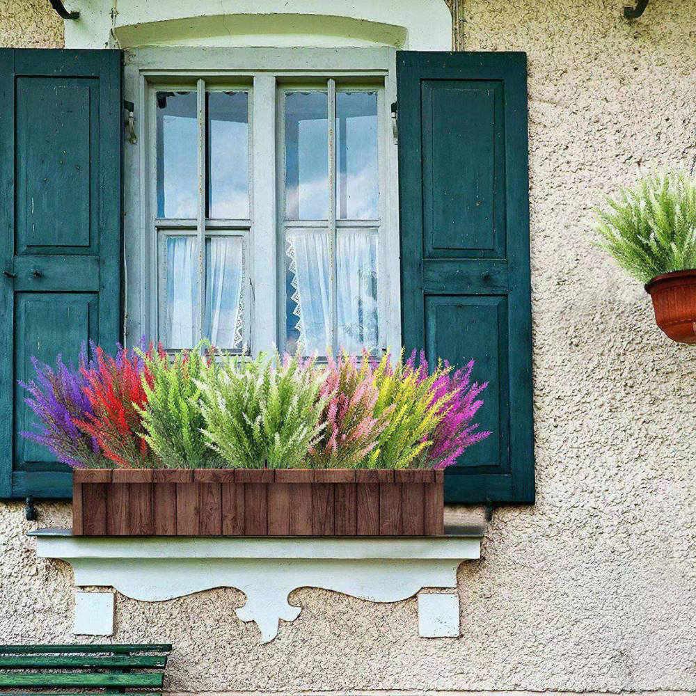 Primrue 12 Bundles Artificial Fake Flowers Faux Plastic Plants for Home ...