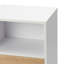2 placards de chevet avec 1 tiroir et pieds courts, table de bout avec tablette de rangement, intérieur, blanc