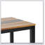 Table de salle à manger Lindsey avec plateau en bois d'acacia durable et structure thermolaquée industrielle, parfaite pour les espaces de salle à manger modernes et élégants