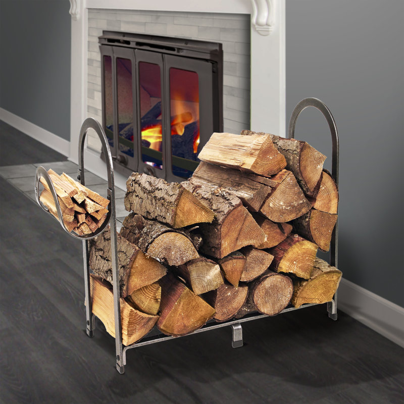 Handcrafted Arch Fireplace Log Rack