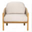 Fauteuil club d'extérieur en bois, corde avec coussin