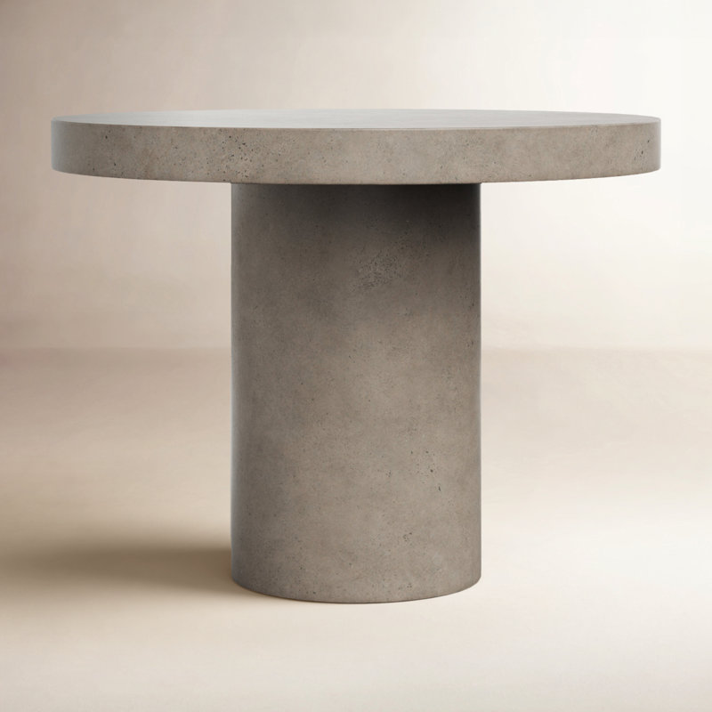 Table de salle à manger Kareen, Gris foncé, Table de comptoir (hauteur de 36,25 po), Rond 47,25 po
