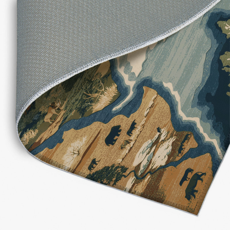 Tapis d'intérieur et d'extérieur brun Nature, Rectangulaire 8 pi x 10 pi