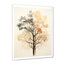 Arbre de tilleul amercien beige minimaliste - Impressions sur toile de tilleul américain-97170162-97170163