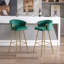 Ensemble de 26 tabourets de bar 26 po avec repose-pieds chromé et base en velours-588794650