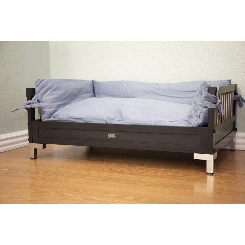 Lit pour chien surélevé avec coussin Achilles Manhattan ECOFLEX®, Espresso, Très grand (l 38,6 po x P 26,5 po x H 14,8 po)