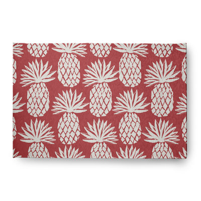 Tapis tissé à plat rouge Focus