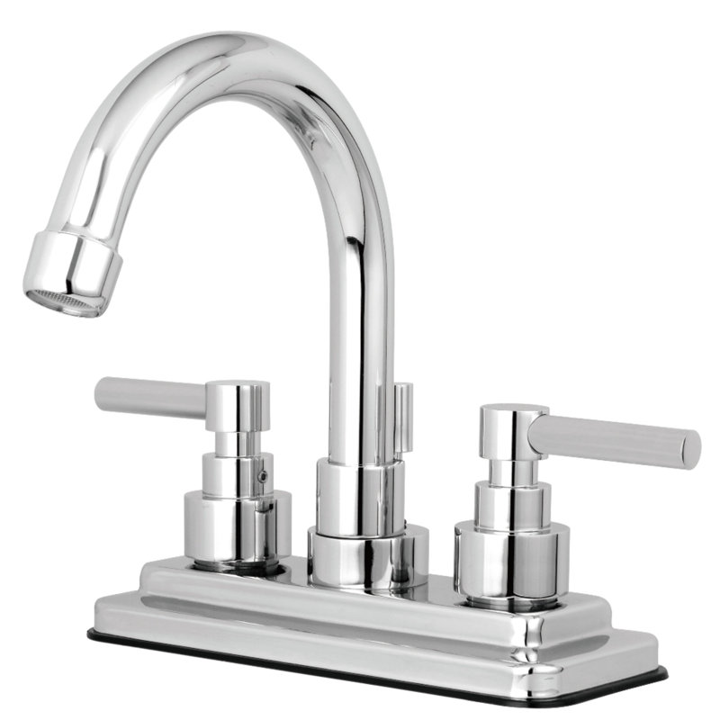 Tampa Centerset Bathroom Faucet with Drain Assembly, Polished Chrome