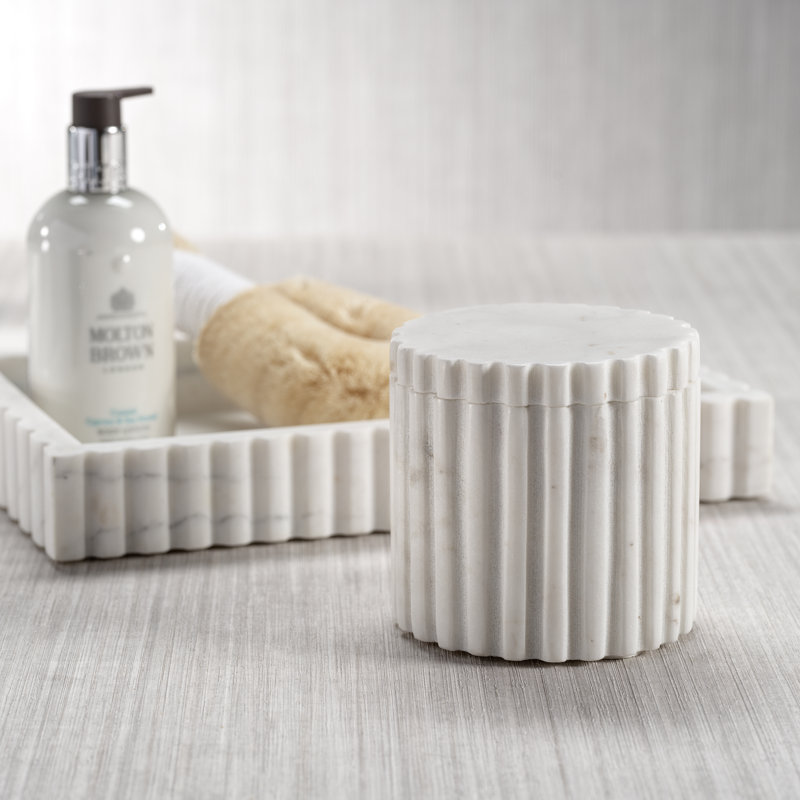 Verner Marble Bathroom Storage Container