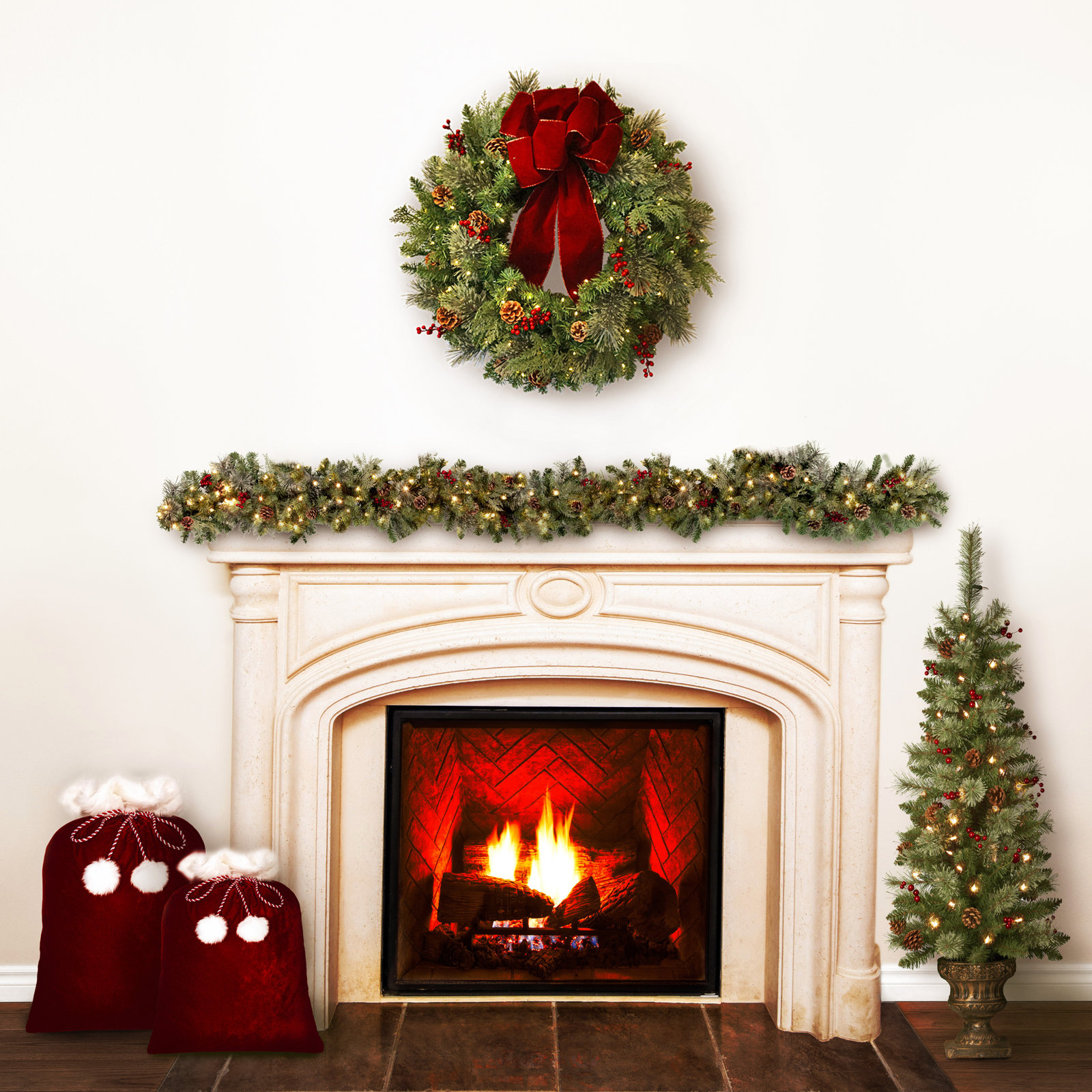 Hardesty Potted 4' Pre-Lit Spruce Tree