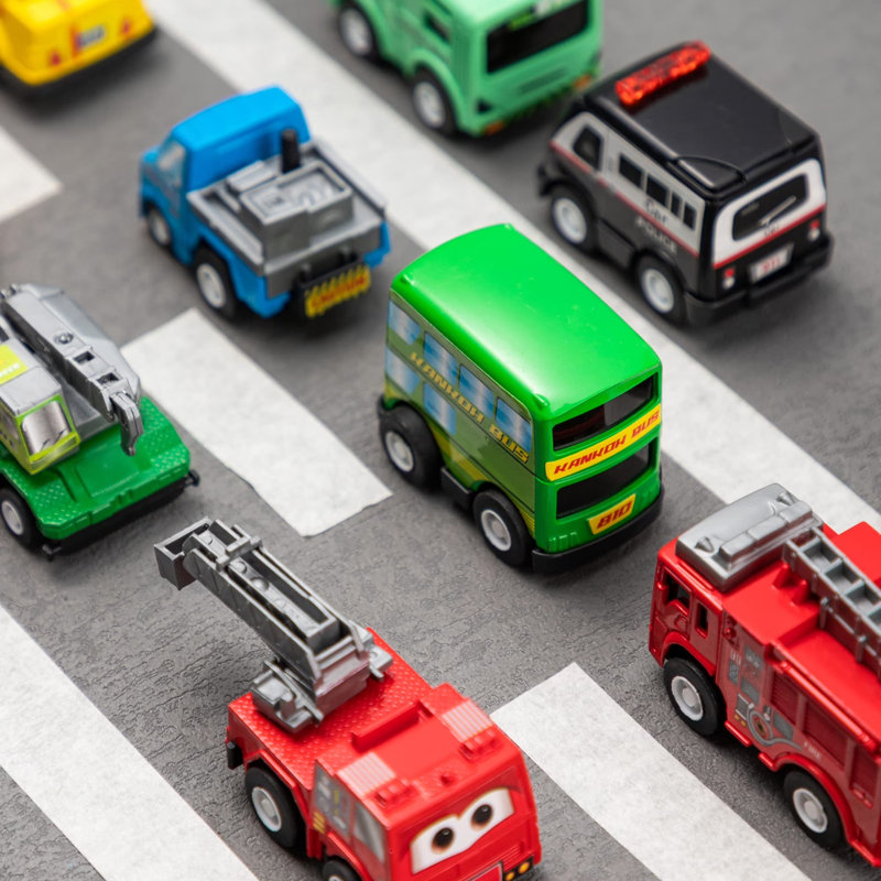Ensemble de 18 véhicules à jouets et jouets pour tout-petits à frottement à friction pour enfants 1 3