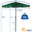 SUNMER 2M Beach Umbrella with Tilt Mechanism-321158289