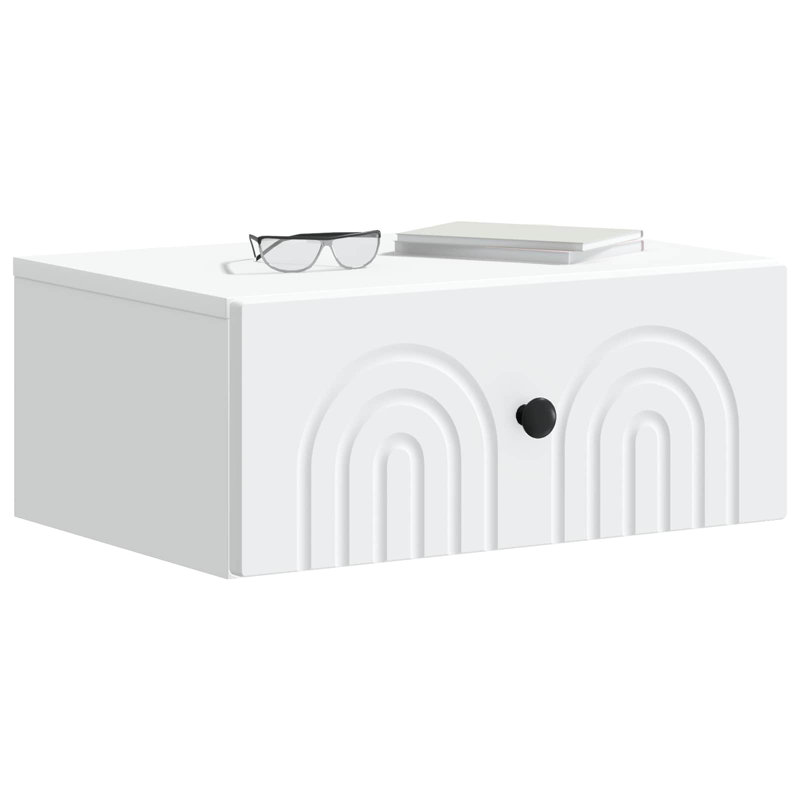 49cm W Engineered Wood Bedside Table