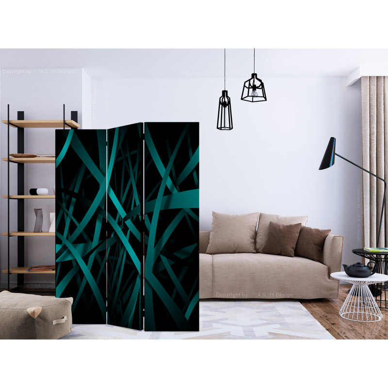 Badrig 172cm H Folding Room Divider, 3