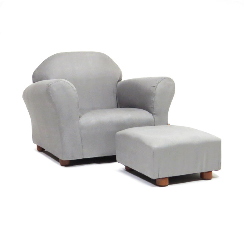Fauteuil pour enfant avec repose-pieds Weybridge, Gris