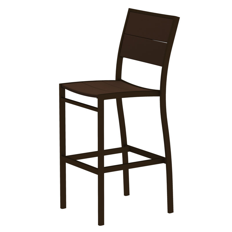 Chaise d'appoint de bar POLYWOOD Surf City, Bronze texturé / Lanterne rétro