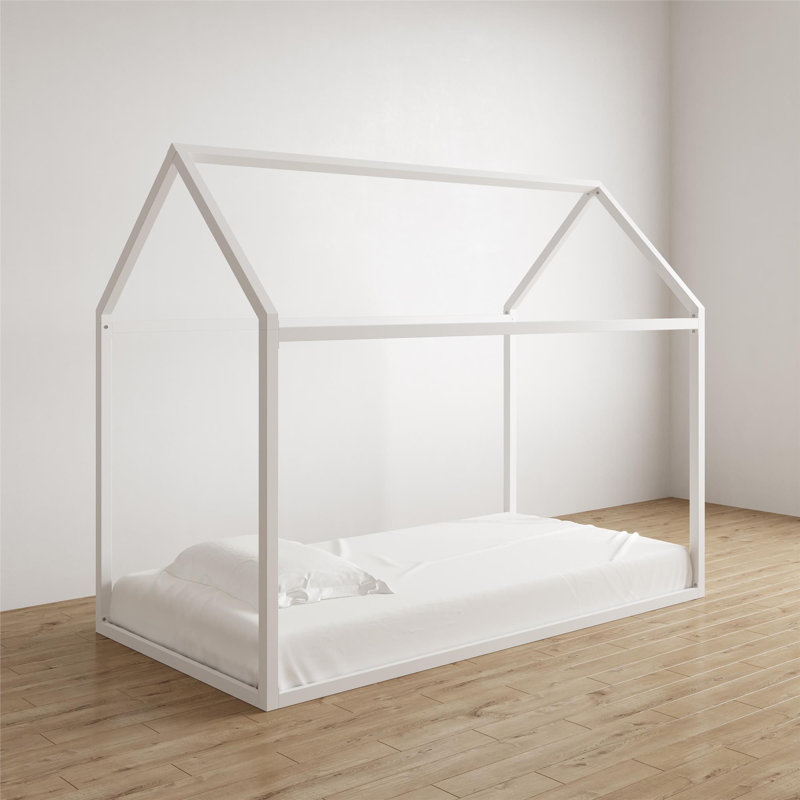 Nova Metal Montessori House Bed, Off White, Twin
