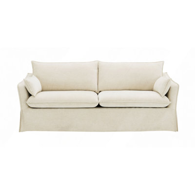 Linen Sofa W/2 Pillows