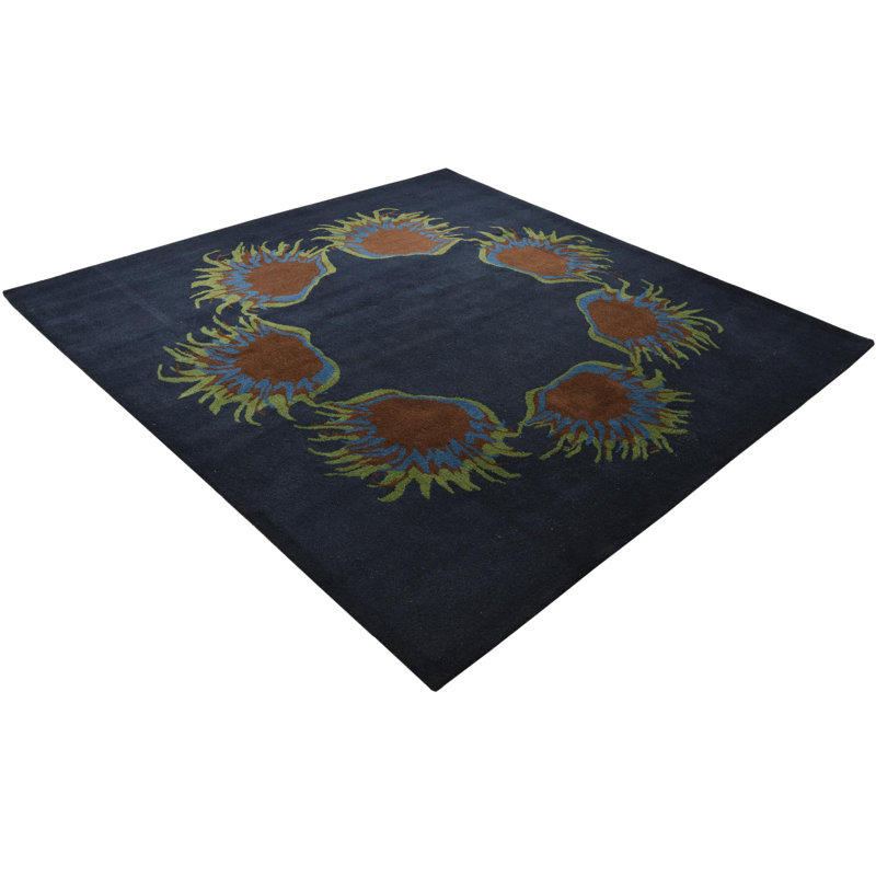 8 Ft Square Pineland Navy Blue Rug