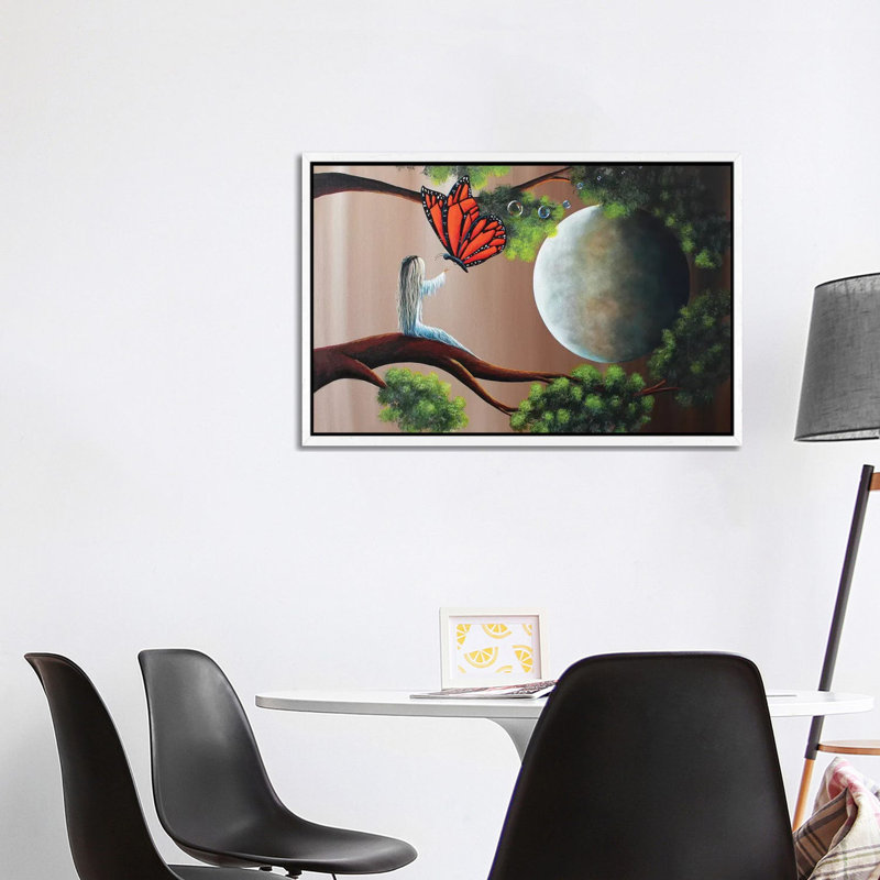 Summer Dreaming by Moonlight Art Parlour - Painting on Canvas, White Framed, 101.6 cm H x 66.04 cm W