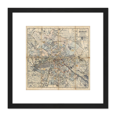 Map 1910 Muncheberg Berlin City Plan Germany - Single Picture Frame Painting