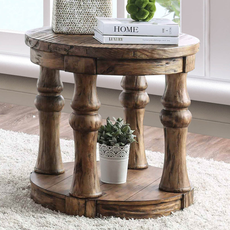 End Table, Antique Oak