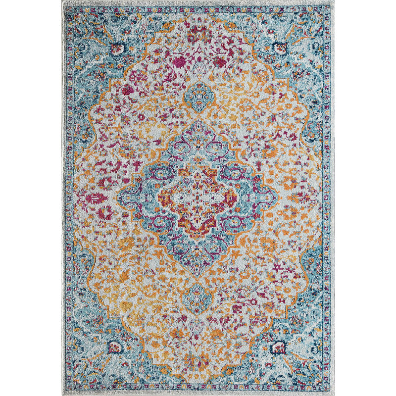 Tapis intérieur rétro Hailey, Tapis de couloir de 2 pi 6 po x 8 pi