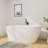 59"L x 28"W Freestanding Acrylic Slipper Soaking Bathtub, Chrome Drain & Overflow, Modern Design for Luxury Bathrooms-64490089