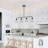 4-light Linear Clear Glass Globe Kitchen Island Pendant-2003215168