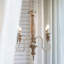 Lustre en bois à quatre lumières
