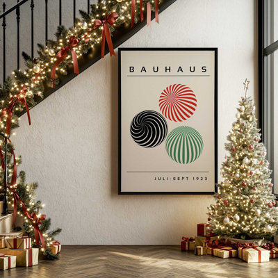 Reproduction de sphères géométriques sur toile Bauhaus