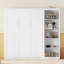 Lit escamotable double pleine grandeur avec tablettes-834471414