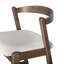 Tabouret de bar d'intérieur en bois d'hévéa, ensemble de 2-1872621057