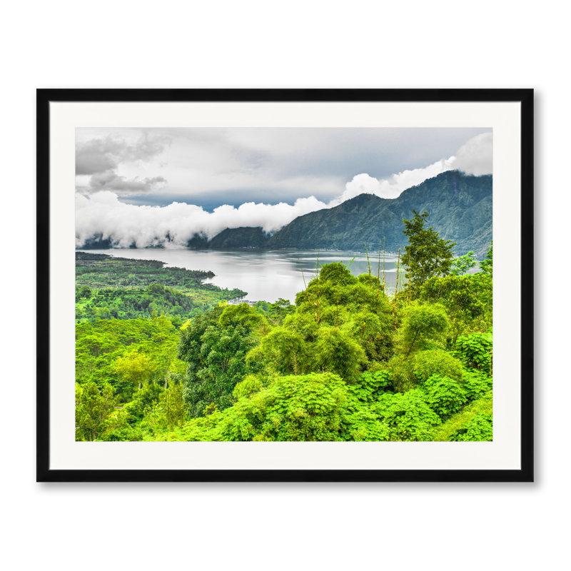 Storm Over Lake Batur Print by Mark Paulda, Black Framed Paper, 25.25" H x 31.25" W