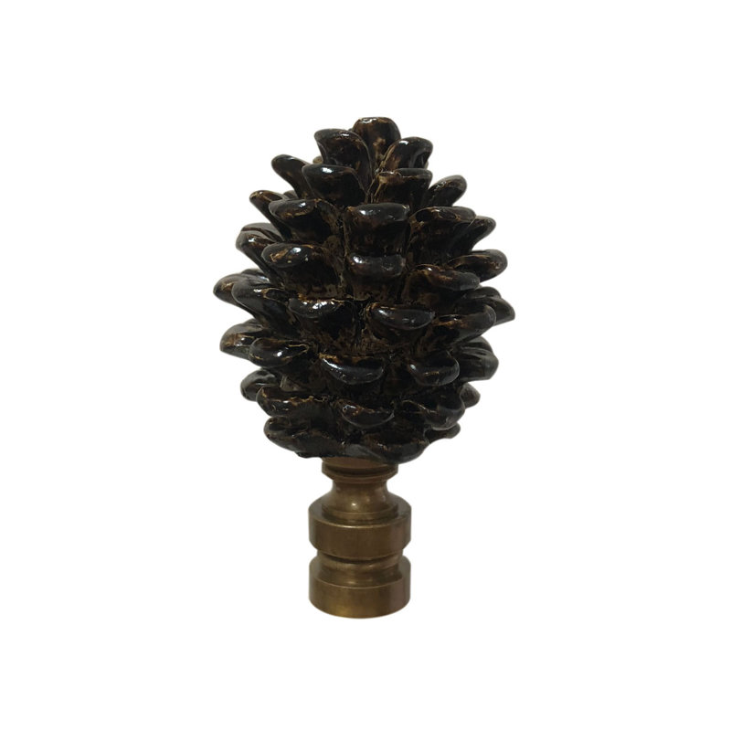 Faîteau lampe à cônes de pin, Laiton antique