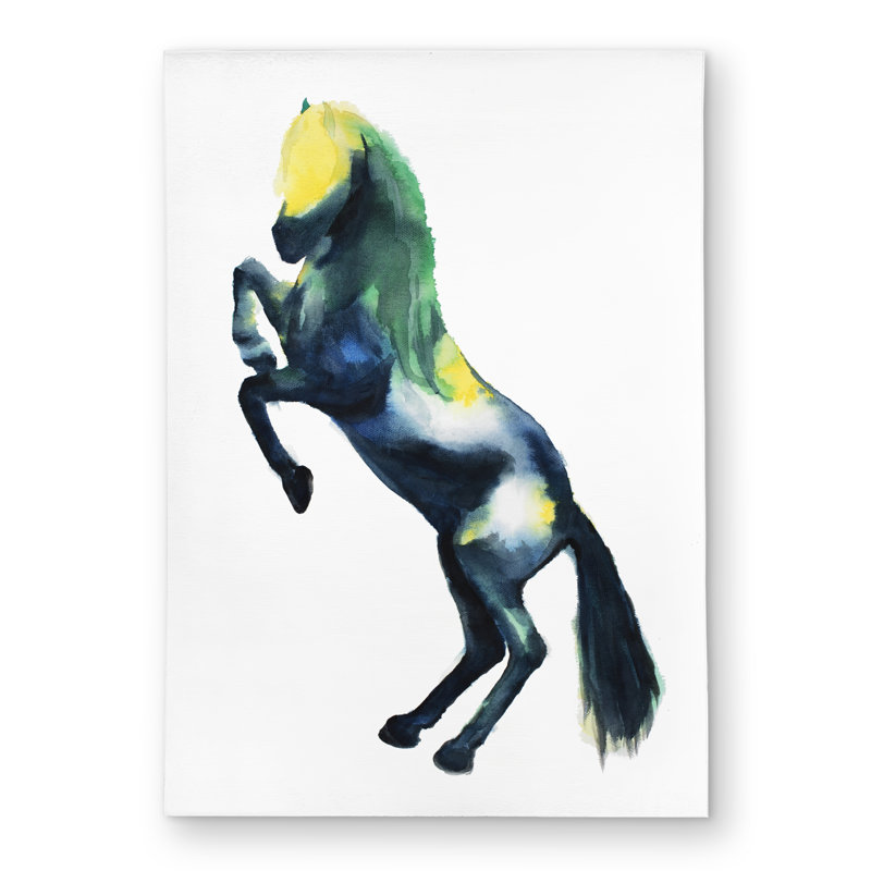 Greeting horse Bedroom Farm Animals Outdoor Area Rug | Decor