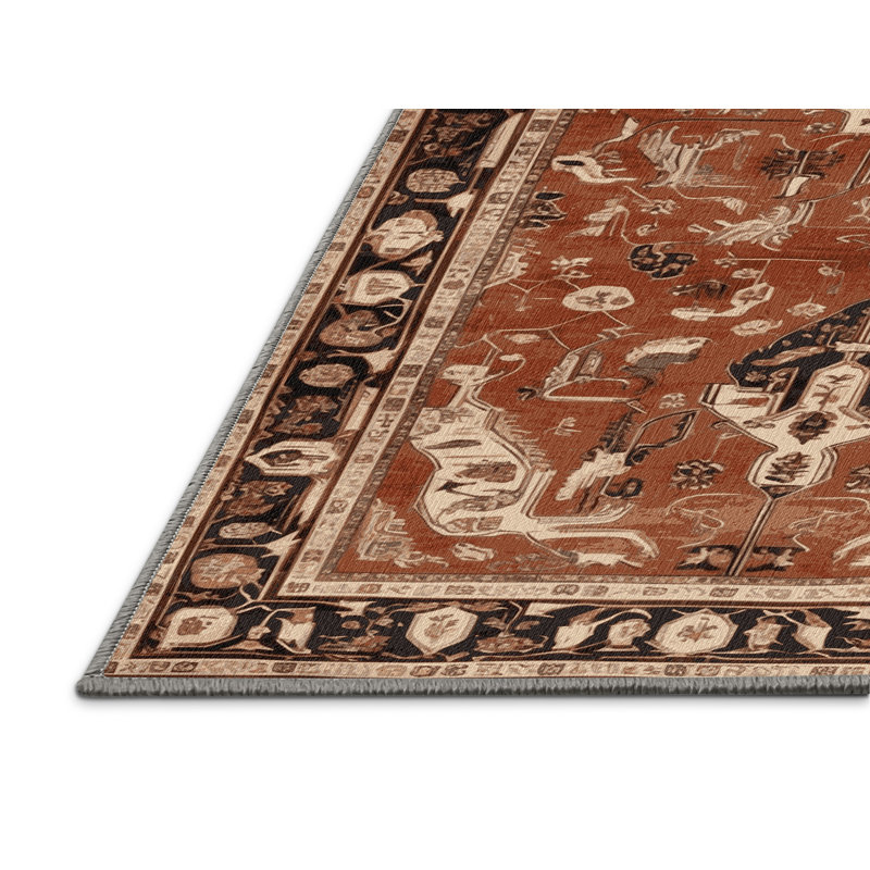 Tapis brun lavable à la machine, Tapis de couloir 2 pi x 5 pi