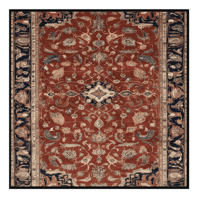 Machine Washable Persian Brown Area Rug