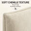 Très grand lit nuage en chenille de style moderne avec tête de lit tapissier amovible-43244892