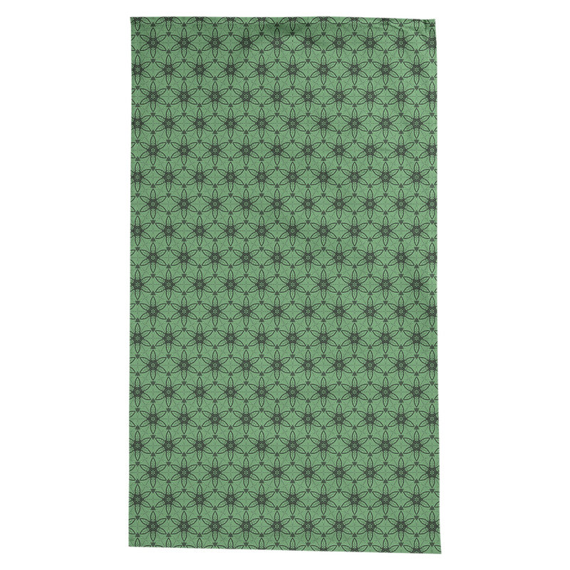 Nappe à cercles ornés Leffel, Vert / Noir